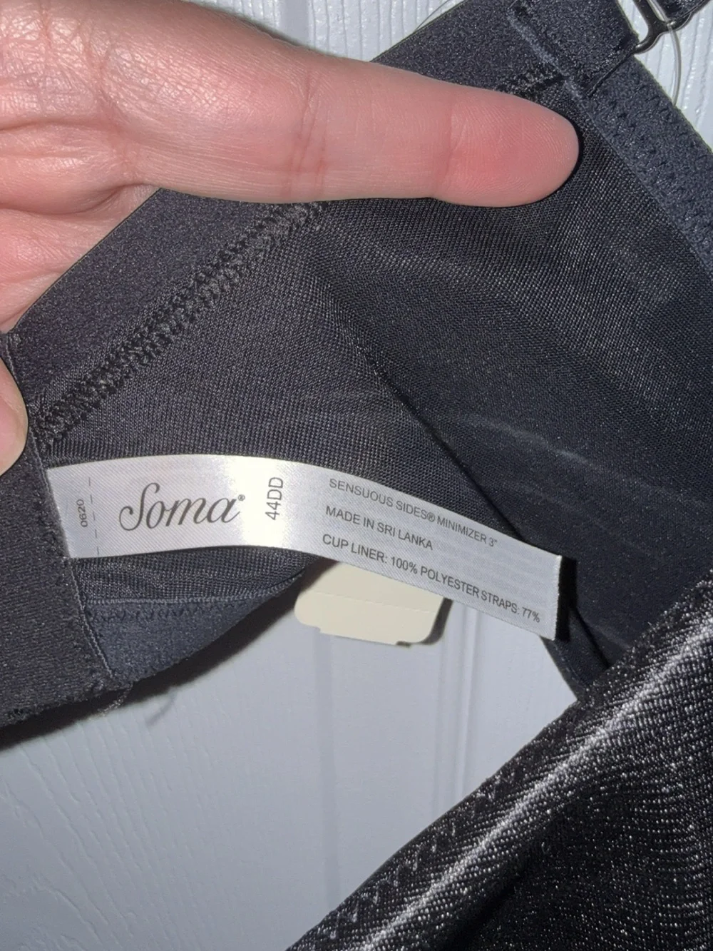 SOMA Full-Coverage Black Underwire Bra